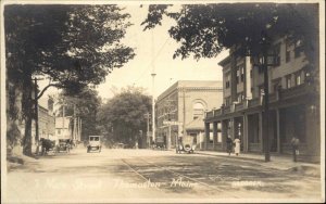 Thomaston ME Maine Main St. c1920 Real Photo Postcard