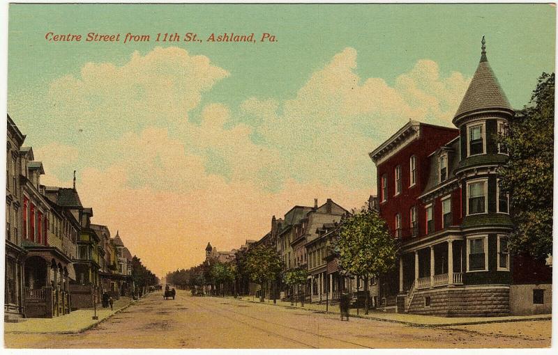 1907-15 Ashland PA Centre Street From 11th St. Peter H. Loeper RARE DB Postcard