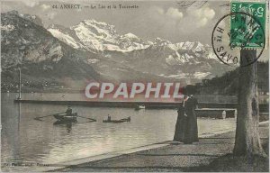 Postcard Old Annecy Lake and the Tournette
