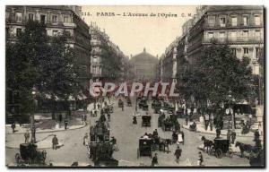 Postcard Old Paris Avenue de l & # 39opera