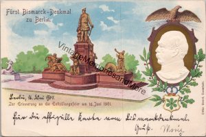 Prince Bismarck Monument in Berlin Germany Postcard PC214