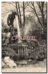 Grenoble Old Postcard Urban Garden Torrent