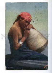 233169 EGYPT Semi-nude Cairo Woman Vintage TUCK postcard