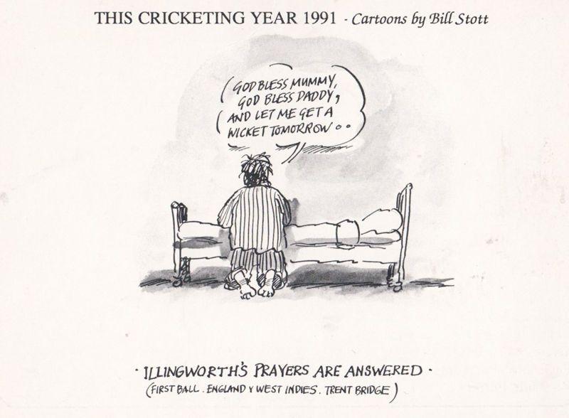 Ray Illingworth Cricket Commentator Comic Limited Edition of 1000 Postcard