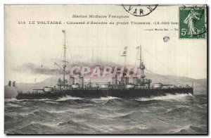 Old Postcard Boat War Voltaire Breastplate d & # 39escadre Thomson project