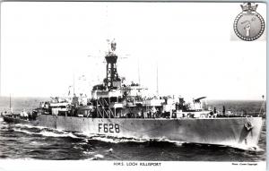 RPPC    Brittish Naval Ship     HMS    LOCH  KILLISPORT   c1950s    Postcard