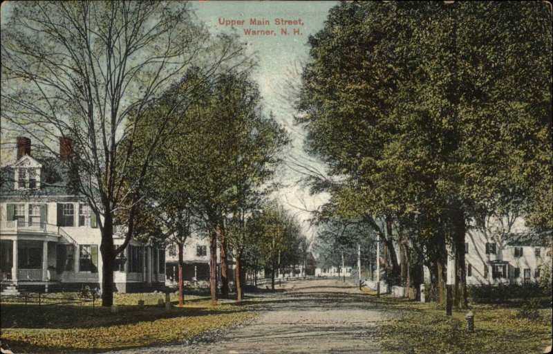 Warner NH Upper Main St. c1910 Postcard