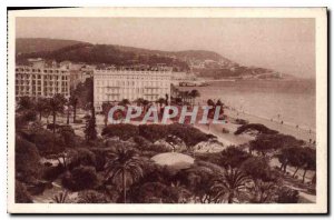 Old Postcard Nice Cote d'Azur Gardens Alber 1 and US Quai