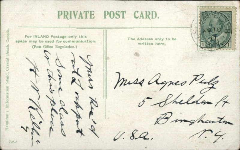 Crystal Beach Ontario Board Walk View c1910 Postcard 