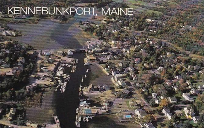 Maine Kennebunkport Aerial View Kennebunk River At Low Tide