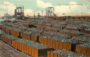 Postcard Ohio Cleveland View of Coal Docks occupation C-1910 23-8541