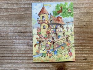 The Great Adventure Playground, Forest Animals, Medici Society, Vintage Postcard