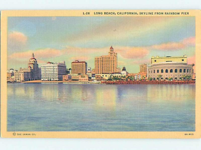 Linen PANORAMIC VIEW Long Beach - Los Angeles California CA hp4693