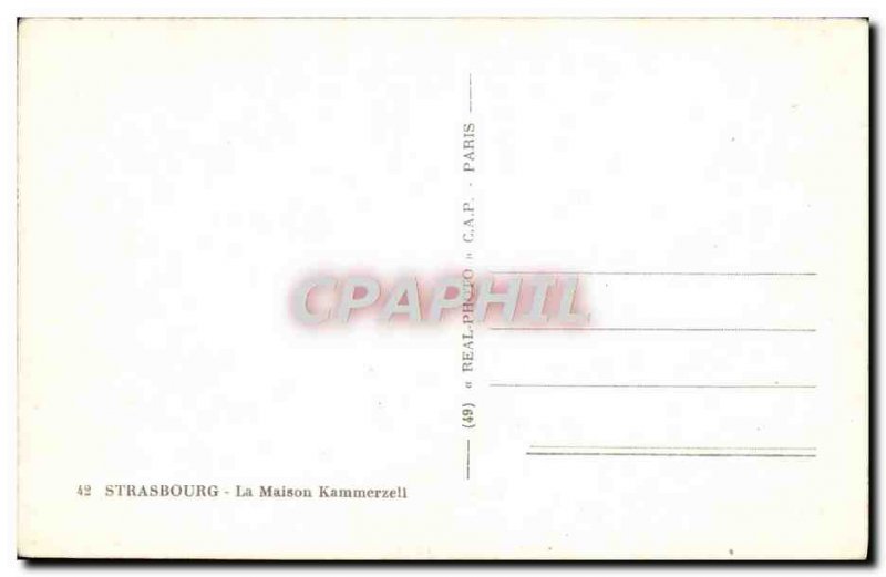 Postcard Old Strasbourg Maison Kammerzell