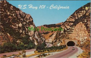 America Postcard -Famous Gaviota Pass, Scenic U.S.Highway 101,California RS27950