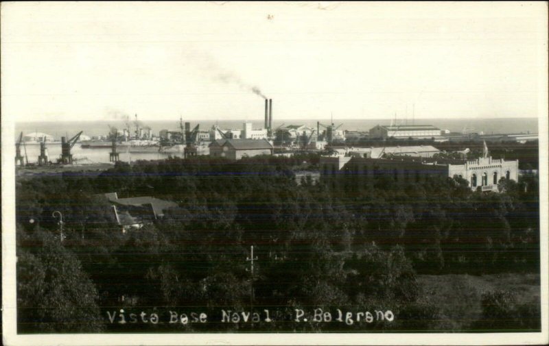 P. Belgrano Naval Base - Buenos Aires??? Real Photo Postcard