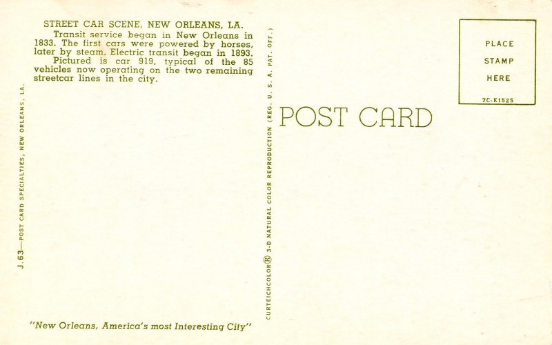 LA - New Orleans. Street Car