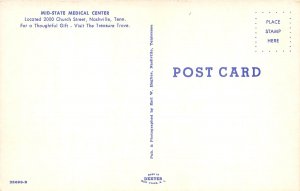 Nashville Tennessee 1960s Postcard Mid-State Medical Center 