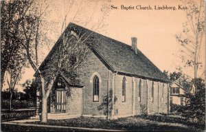 Postcard Sw. Baptist Church in Lindsborg, Kansas~132911
