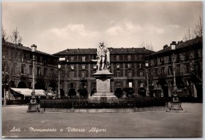 Asti ~ Monumento a Vittorio Alfieri Italy Building Real Photo RPPC Postcard