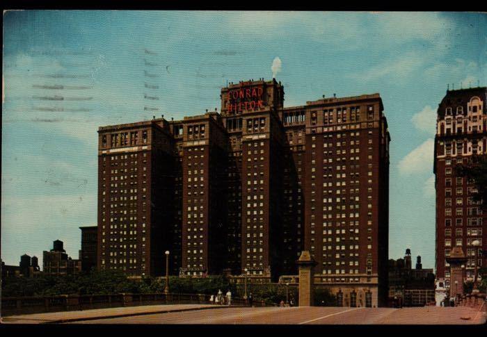 Chicago IL Conrad Hilton Hotel Egon Berka Vintage Postcard B01