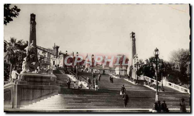 Modern Postcard Marseille Great stairs from the Gare St Charles