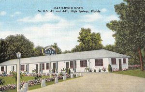 HIGH SPRINGS, Florida FL   MAYFLOWER MOTEL~Paul Ault  ROADSIDE ca1950's Postcard