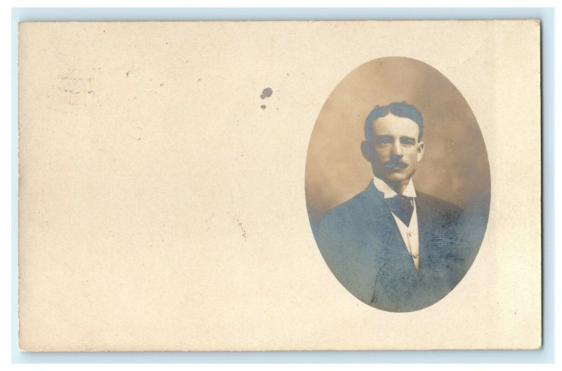 Dignified Gentleman 1907 Baltimore Maryland RPPC Photo Vintage Antique Postcard 