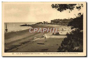 Old Postcard Noirmoutier La Plage des Dames Near the Pointe Saint Pierre