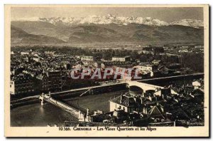 Old Postcard Grenoble Old Neighborhoods And The Alps