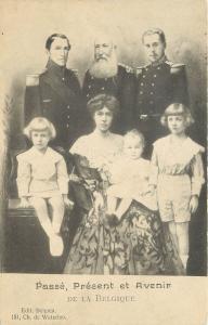 Vintage Postcard Leopold II and Belgium Royal Family Passe Present Et Avenir