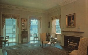 Postcard The Parlor McLellan-Sweat Mansion On The Federal Period Portland Maine