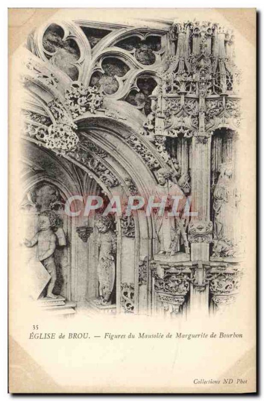 Postcard Old Church Of Brou Bourg Figures From Mausoleum Of Marguerite De Bou...