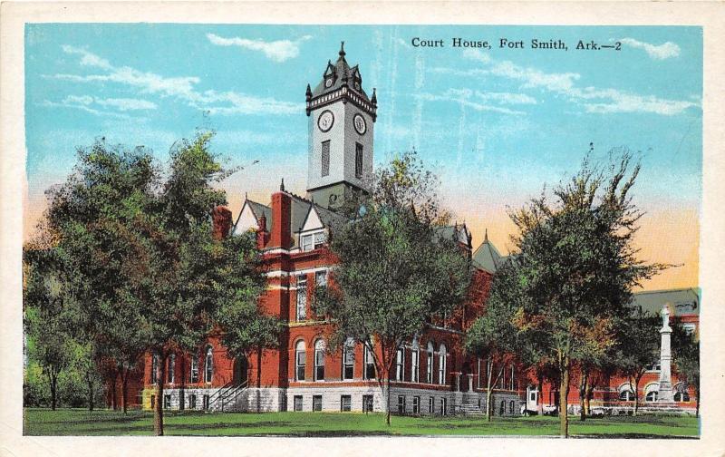 Arkansas Ar Postcard FORT SMITH c1920 COURT HOUSE Building