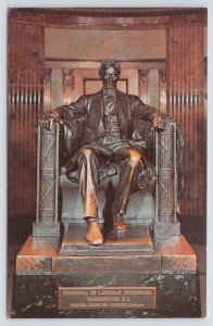 Springfield Illinois~President Abe Lincoln Statue @ Tomb~Vintage Postcard