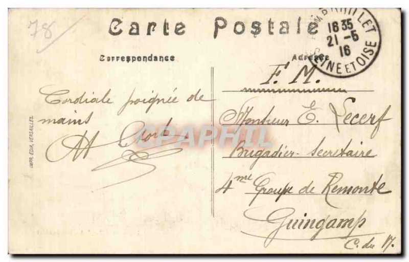 Old Postcard Rambouillet The castle