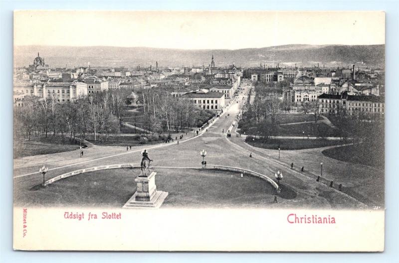 Postcard Denmark Christiania OSLO Udsigt fra Slottet  View of Town J13