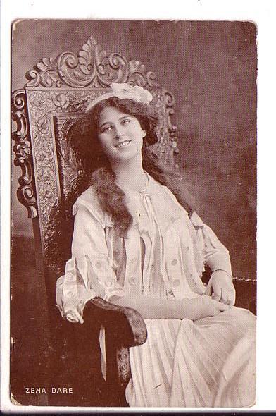 Zena Dare, Actress, Vintage Postcard Used 1909 Nova Scotia