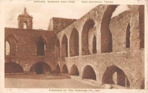 San Antonio Texas Mission San Jose Arches Antique Postcard J63579