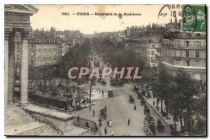 Postcard Old Paris Boulevard de la Madeleine