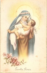 Santa Rosa Nice Spanish ReligiousPostcard 19340s