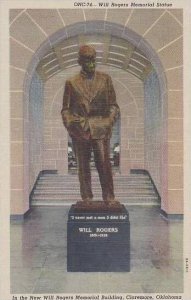 Oklahoma Claremore Will Rogers Memorial Statue