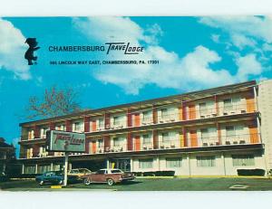 1981 old cars & TRAVELODGE MOTEL Chambersburg Pennsylvania PA r1113