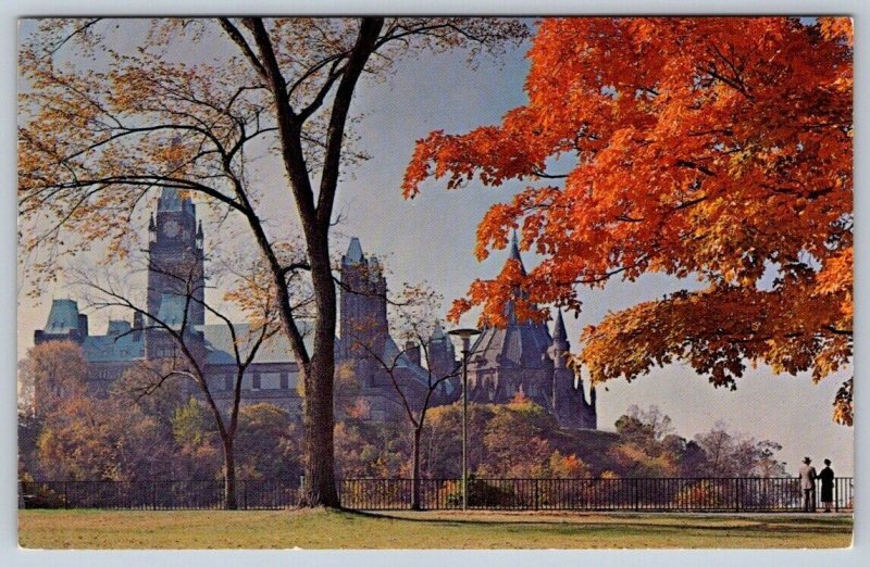 Parliament Buildings, Ottawa Ontario Canada, Fall Colours, Vintage Postcard