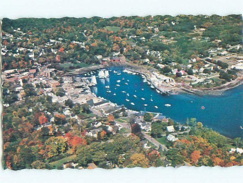 1982 aerial view OF TOWN Camden Maine ME n3298