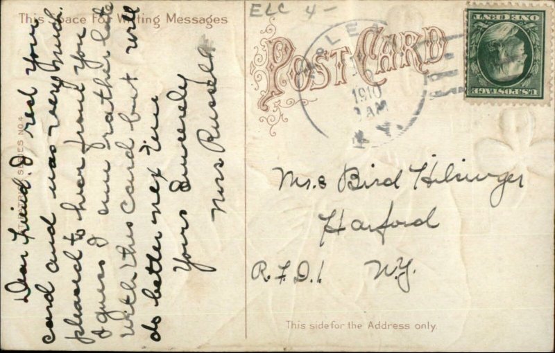 Patriotic St. Patrick's Day Uncle Sam Toasting c1910 Psotcard