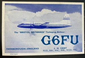 Mint England Picture Postcard Aviation Bristol Britannia Turboprop Airliner