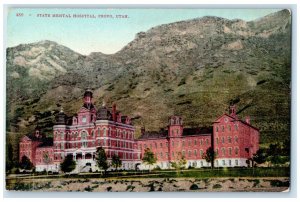 c1910 Panoramic View State Mental Hospital Building Provo Utah Vintage Postcard