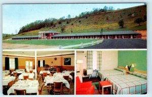 FORT LITTLETON, Pennsylvania PA ~ Roadside CAVALIER MOTEL Restaurant Postcard