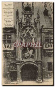 Nancy Old Postcard Ducal Palace Small and large gatehouse (1512) Statue of Du...